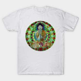 Serenity Buddha free-hand mandala T-Shirt